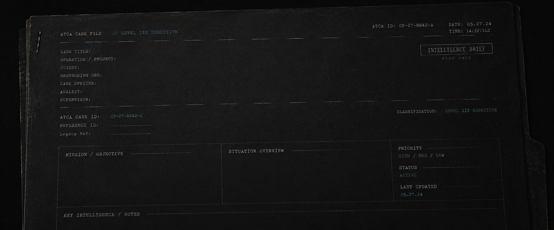 ATCA Case File &mdash; Intelligence Brief