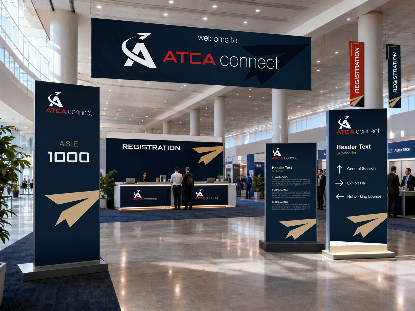 ATCA Connect event signage and wayfinding system